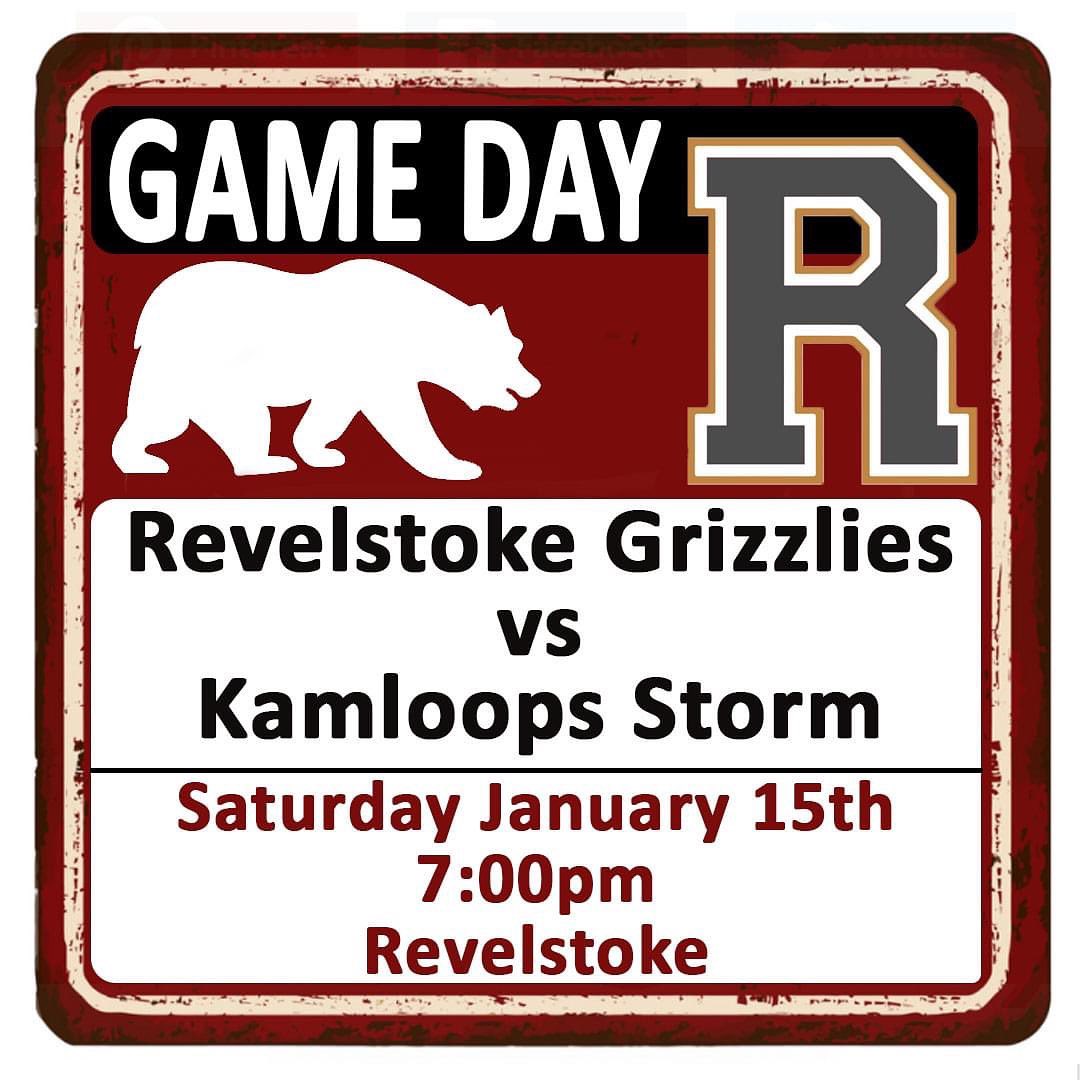 🏒🥅 GRIZZLIES GAME DAY!! 🥅🏒

Revelstoke Grizzlies vs Kamloops Storm 
Game starts at 7:00pm
Revelstoke Forum

Watch our Game Day post on Facebook for updates and scores!

Check out www.hockeytv.com to watch the game online!

🚫 Please note: We will be following all Covid protocols.

🚫 PLEASE NOTE: Per Health Regulations, we are temporarily only permitted to have 50% capacity at the Revelstoke Forum for fans as long as all in attendance are fully vaccinated. 

🚫 All fans must have proof of double vaccination and identification. Those without double vaccination proof or ID will NOT gain entry to Grizzlies games at this time.

Capacity will be on a first come, first serve basis.

Tickets are only sold at the door or at Revy Outdoors - PLEASE NOTE that pre-purchased tickets do NOT guarantee entry if you are not at the game when the doors open.

#Gogrizzgo #revelstokegrizzlies #therealstoke #revelstoke #boysofhockey #grizzlynation #letsdothis #letsplay @kamloopsstorm_official @kijhlhockey