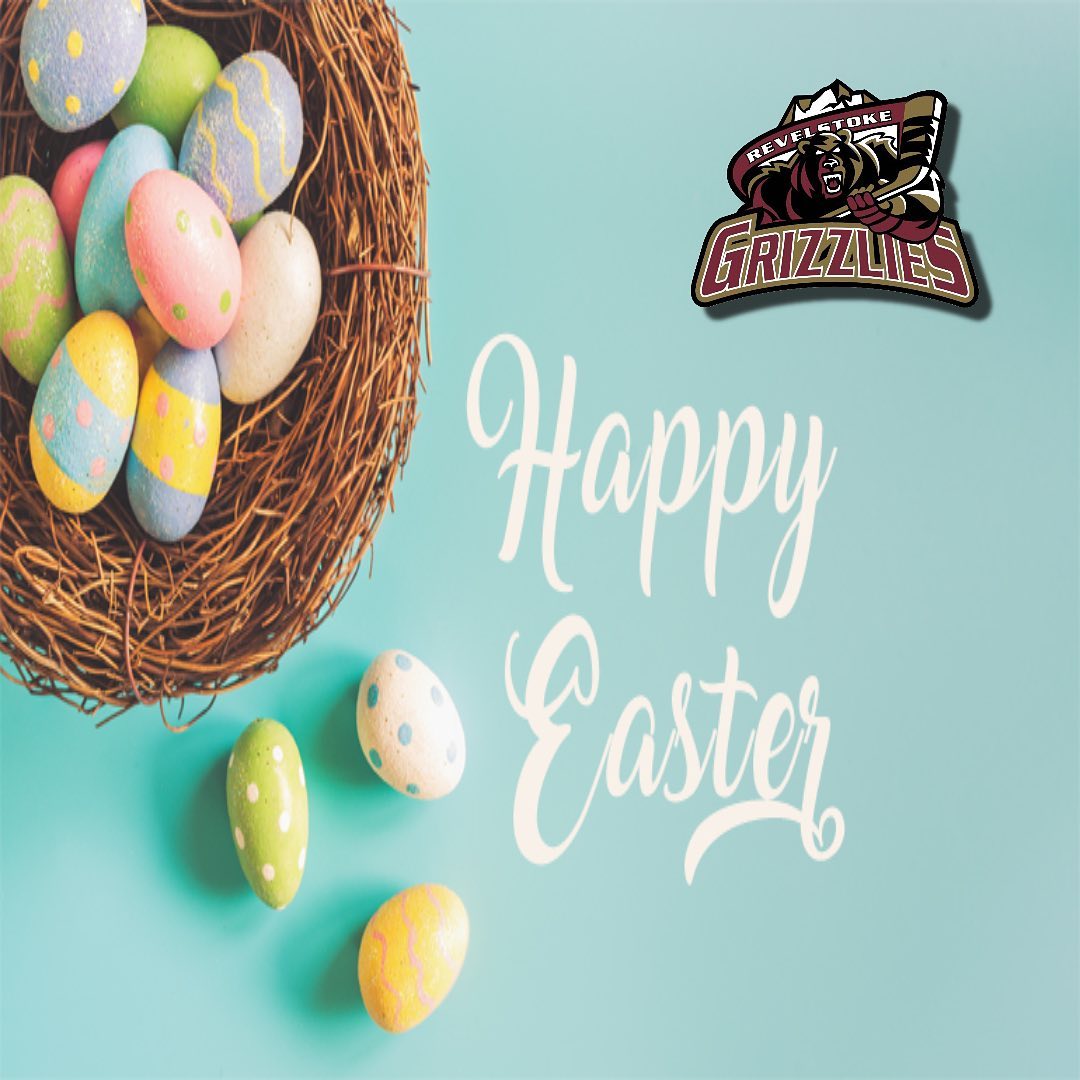 Happy Easter Grizzlies fans 🐣 🍀 🐇 

#RevelstokeGrizzlies #HappyEaster #KIJHL